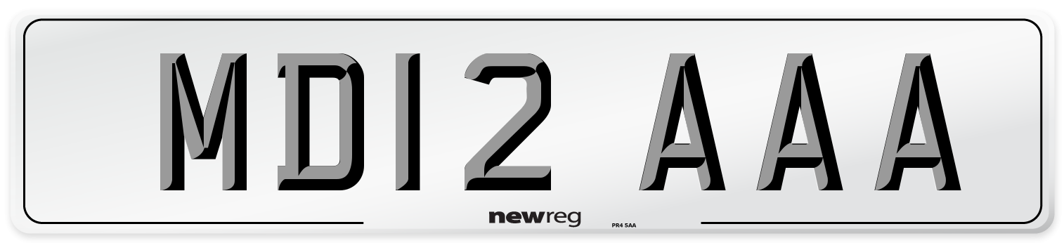 MD12 AAA Number Plate from New Reg